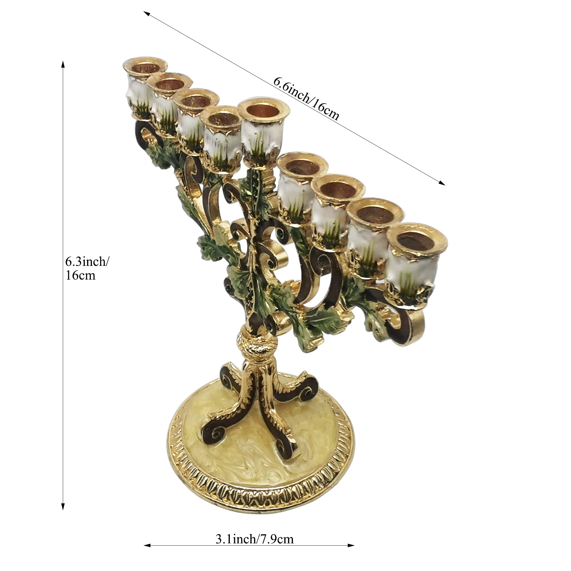Amazon.co.jp: ハヌカー 燭台 生命の木 イスラエル 燭台 手描き 燭台
